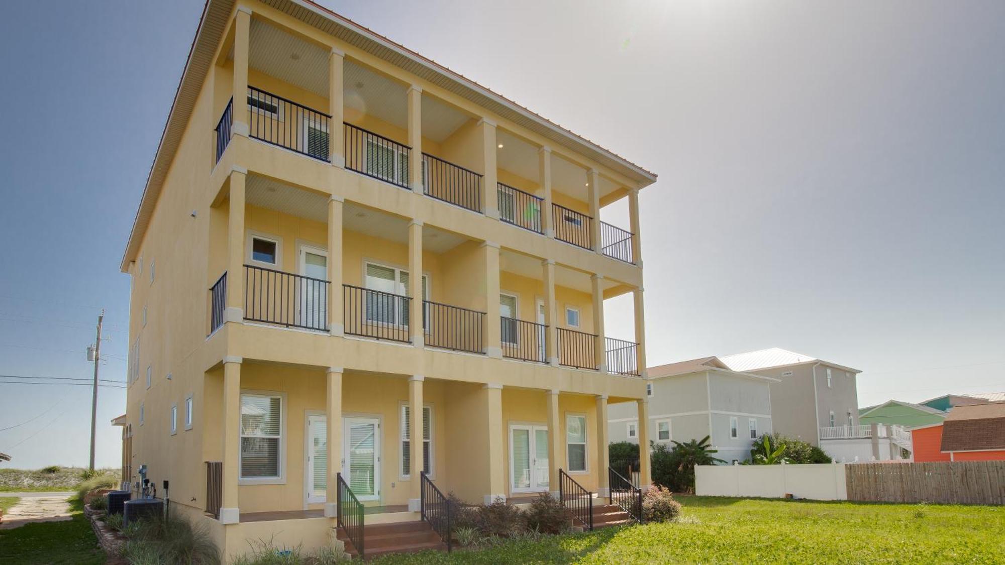 2 Gulf View Balconies! 3 Story Townhome With 4 Bedrooms, 4 Bathrooms! Sleeps12 Panama City Beach Exteriör bild